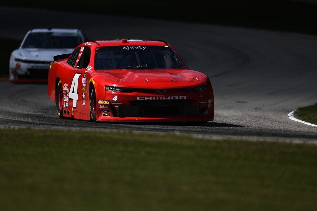 ELKHART LAKE, WISCONSIN - AUGUST 24: Ryan Vargas, driver of the #4 JD Motorsports Chevrolet, races during the NASCAR Xfinity Series CTECH Manufacturing 180 at Road America on August 24, 2019 in Elkhart Lake, Wisconsin. (Photo by Stacy Revere/Getty Images) | Getty Images