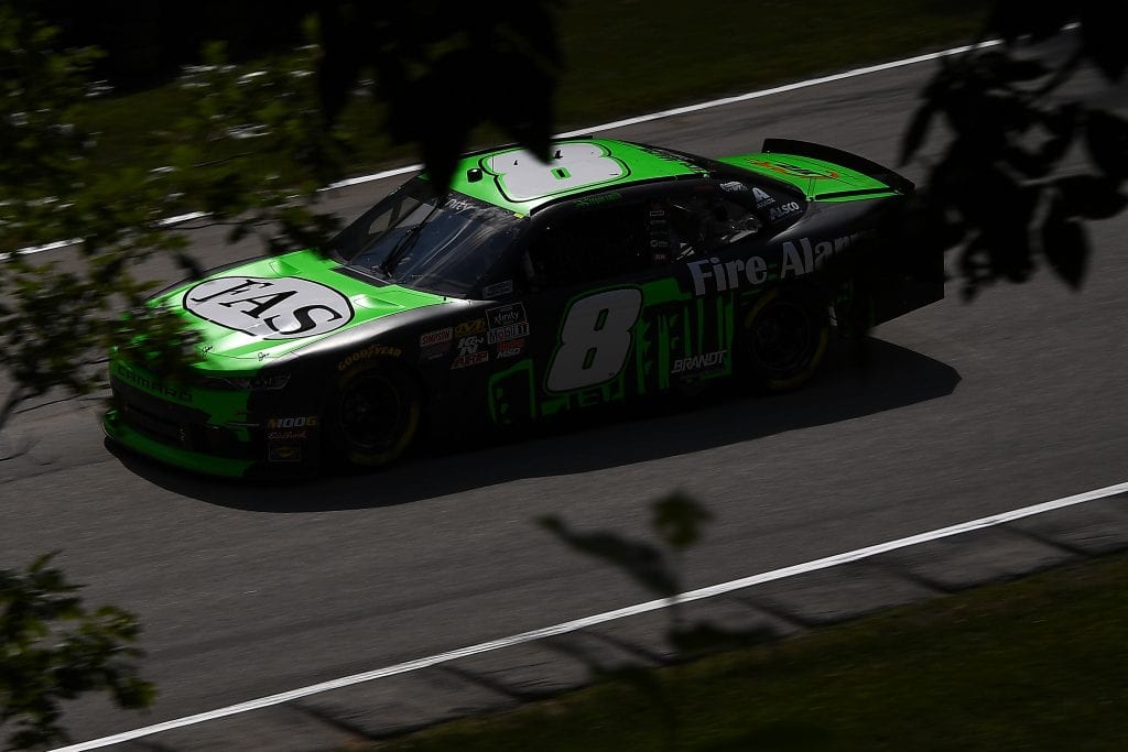 ELKHART LAKE, WISCONSIN - AUGUST 23: Regan Smith, driver of the #8 Fire Alarm Services, Inc. Chevrolet, drives during practice for the NASCAR Xfinity Series CTECH Manufacturing 180 at Road America on August 23, 2019 in Elkhart Lake, Wisconsin. (Photo by Stacy Revere/Getty Images) | Getty Images