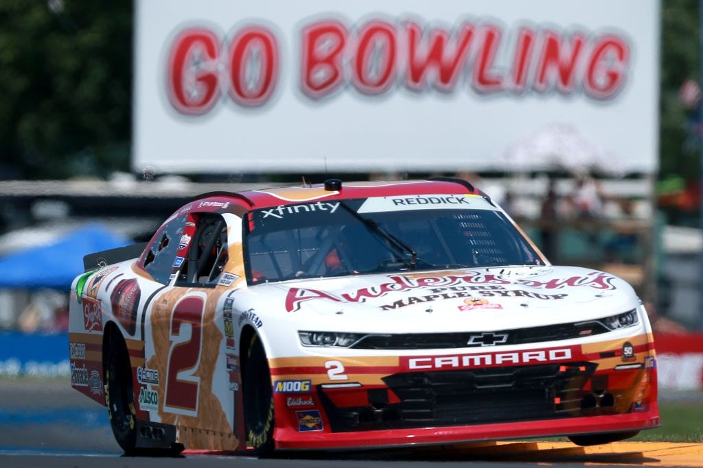 WATKINS GLEN, NEW YORK - AUGUST 02: Tyler Reddick, driver of the #2 Anderson's Pure Maple Syrup Chevrolet, practices for the NASCAR Xfinity Series Zippo 200 at The Glen at Watkins Glen International on August 02, 2019 in Watkins Glen, New York. (Photo by Sean Gardner/Getty Images) | Getty Images