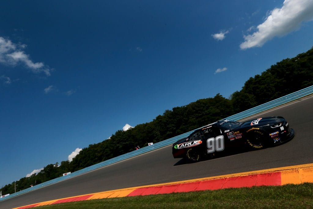 WATKINS GLEN, NEW YORK - AUGUST 02: Alex Labbe, driver of the #90 DGM Racing Chevrolet, practice for the NASCAR Xfinity Series Zippo 200 at The Glen at Watkins Glen International on August 02, 2019 in Watkins Glen, New York. (Photo by Sean Gardner/Getty Images) | Getty Images