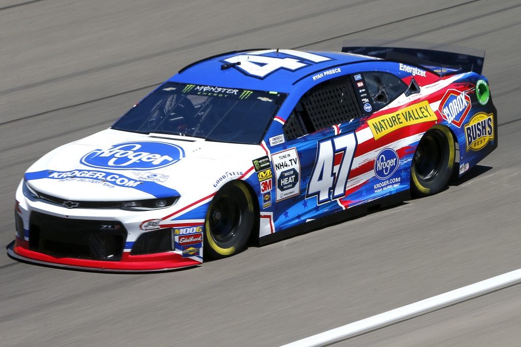 LAS VEGAS, NEVADA - SEPTEMBER 13: Ryan Preece, driver of the #47 Kroger Chevrolet, drives during practice for the Monster Energy NASCAR Cup Series South Point 400 at Las Vegas Motor Speedway on September 13, 2019 in Las Vegas, Nevada. (Photo by Jonathan Ferrey/Getty Images) | Getty Images