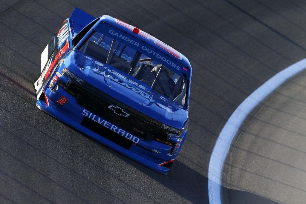 LAS VEGAS, NEVADA - SEPTEMBER 13: Stewart Friesen, driver of the #52 Halmar International Chevrolet, drives during practice for the NASCAR Gander Outdoor Truck Series World of Westgate Las Vegas 200 at Las Vegas Motor Speedway on September 13, 2019 in Las Vegas, Nevada. (Photo by Jonathan Ferrey/Getty Images) | Getty Images