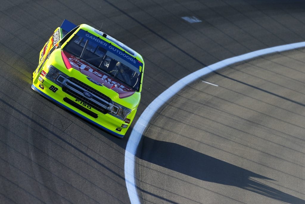LAS VEGAS, NEVADA - SEPTEMBER 13: Matt Crafton, driver of the #88 Fisher Nuts/Menards Ford, drives during practice for the NASCAR Gander Outdoor Truck Series World of Westgate Las Vegas 200 at Las Vegas Motor Speedway on September 13, 2019 in Las Vegas, Nevada. (Photo by Jonathan Ferrey/Getty Images) | Getty Images