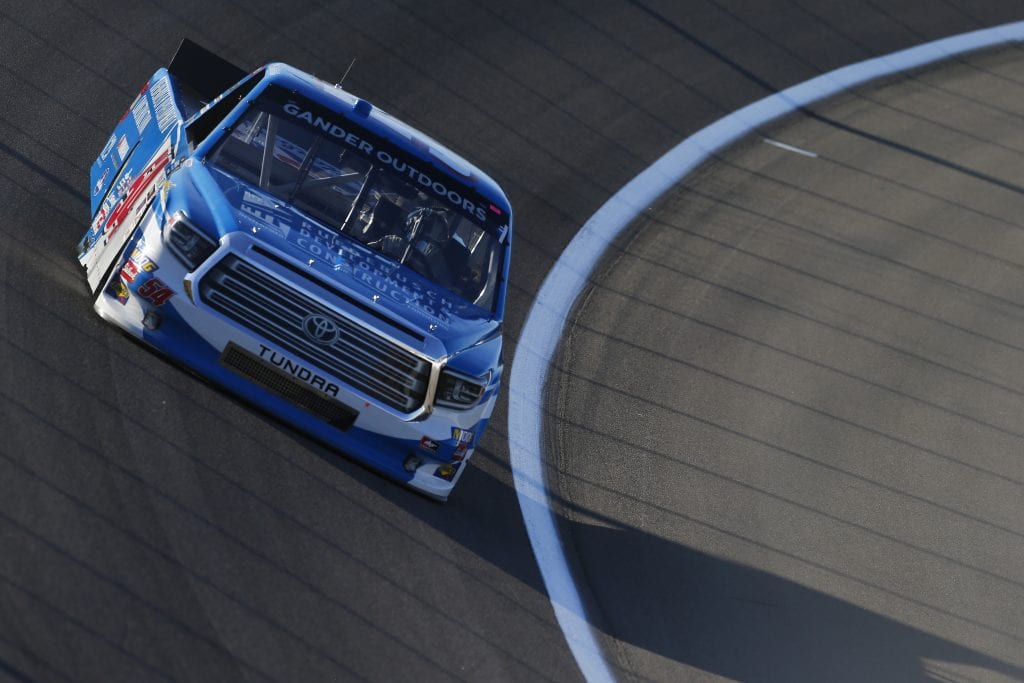 LAS VEGAS, NEVADA - SEPTEMBER 13: Natalie Decker, driver of the #54 Rudebusch Development Toyota, drives during practice for the NASCAR Gander Outdoor Truck Series World of Westgate Las Vegas 200 at Las Vegas Motor Speedway on September 13, 2019 in Las Vegas, Nevada. (Photo by Jonathan Ferrey/Getty Images) | Getty Images