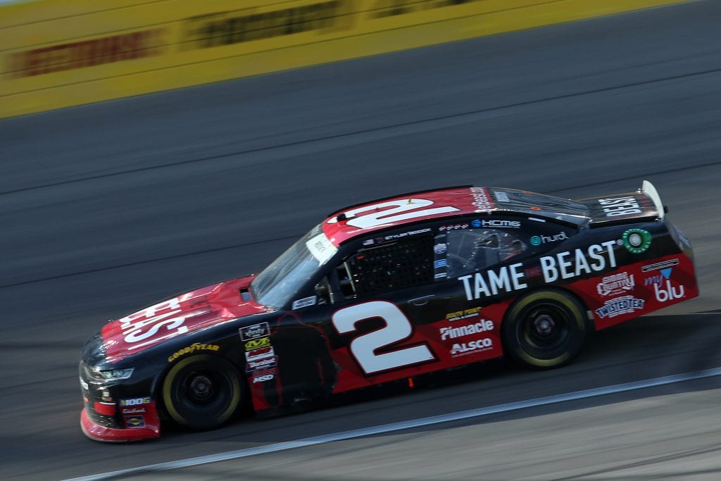 LAS VEGAS, NEVADA - SEPTEMBER 14: Tyler Reddick, driver of the #2 TAME the BEAST Chevrolet, races during the NASCAR Xfinity Series Rhino Pro Trucks Outfitters 300 at Las Vegas Motor Speedway on September 14, 2019 in Las Vegas, Nevada. (Photo by Chris Graythen/Getty Images) | Getty Images