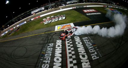 RICHMOND, VIRGINIA - SEPTEMBER 20: Christopher Bell, driver of the #20 Rheem Toyota, celebrates after winning the NASCAR Xfinity Series GoBowling 250 at Richmond Raceway on September 20, 2019 in Richmond, Virginia. (Photo by Sean Gardner/Getty Images) | Getty Images