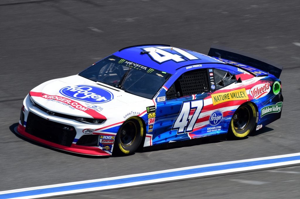 CHARLOTTE, NORTH CAROLINA - SEPTEMBER 27: Ryan Preece, driver of the #47 Kroger Chevrolet, practices for the Monster Energy NASCAR Cup Series Bank of America ROVAL 400 at Charlotte Motor Speedway on September 27, 2019 in Charlotte, North Carolina. (Photo by Jared C. Tilton/Getty Images) | Getty Images