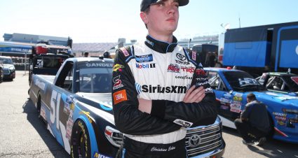 LAS VEGAS, NEVADA - SEPTEMBER 13: Christian Eckes, driver of the #51 SiriusXM Toyota, stands by his truck during qualifying for the NASCAR Gander Outdoor Truck Series World of Westgate 200 at Las Vegas Motor Speedway on September 13, 2019 in Las Vegas, Nevada. (Photo by Matt Sullivan/Getty Images) | Getty Images
