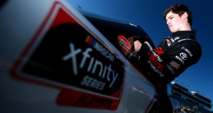 RICHMOND, VIRGINIA - SEPTEMBER 20: Harrison Burton, driver of the #18 DEX Imaging Toyota, climbs into his car during practice for the NASCAR Xfinity Series GoBowling 250 at Richmond Raceway on September 20, 2019 in Richmond, Virginia. (Photo by Sean Gardner/Getty Images) | Getty Images