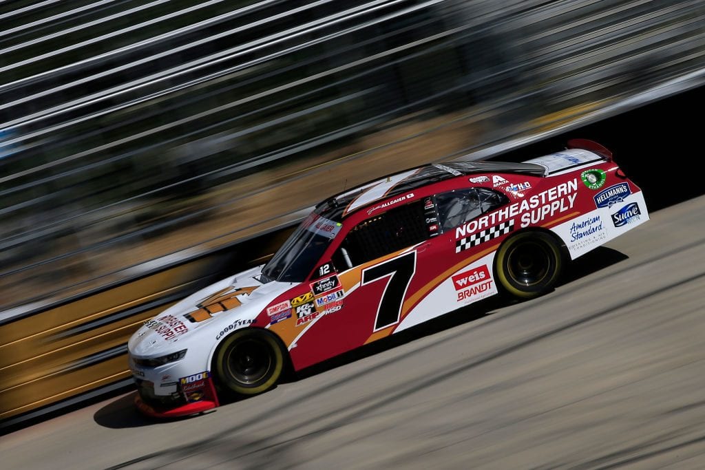 DOVER, DELAWARE - OCTOBER 04: Justin Allgaier, driver of the #7 Northeastern Supply Chevrolet, drives during practice for the NASCAR Xfinity Series Use Your Melon Drive Sober 200 at Dover International Speedway on October 04, 2019 in Dover, Delaware. (Photo by Chris Trotman/Getty Images) | Getty Images