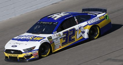 KANSAS CITY, KANSAS - OCTOBER 18: Corey LaJoie, driver of the #32 Kansasland Ford, practices for the Monster Energy NASCAR Cup Series Hollywood Casino 400 at Kansas Speedway on October 18, 2019 in Kansas City, Kansas. (Photo by Jonathan Ferrey/Getty Images) | Getty Images