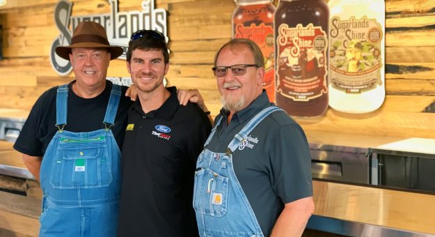 Alabama's Grant Enfinger, with a Splash of Tennessee's Moonshiners – Mark & Digger – Show Their Spirit at Talladega Superspeedway - Jayski's NASCAR Silly Season Site