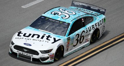TALLADEGA, ALABAMA - OCTOBER 11: Matt Tifft, driver of the #36 Surface Sunscreen/Tunity Ford, during practice for the Monster Energy NASCAR Cup Series 1000Bulbs.com 500 at Talladega Superspeedway on October 11, 2019 in Talladega, Alabama. (Photo by Chris Graythen/Getty Images) | Getty Images