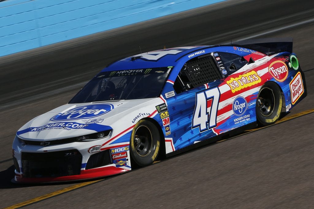 AVONDALE, ARIZONA - NOVEMBER 08: Ryan Preece, driver of the #47 Kroger Chevrolet,  practices for the Monster Energy NASCAR Cup Series Bluegreen Vacations 500 at ISM Raceway on November 08, 2019 in Avondale, Arizona. (Photo by Jonathan Ferrey/Getty Images) | Getty Images