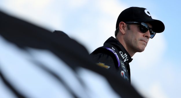 CHARLOTTE, NORTH CAROLINA - SEPTEMBER 27: Jimmie Johnson, driver of the #48 Ally Chevrolet, during qualifying for the Monster Energy NASCAR Cup Series Bank of America ROVAL 400 at Charlotte Motor Speedway on September 27, 2019 in Charlotte, North Carolina. (Photo by Streeter Lecka/Getty Images) | Getty Images