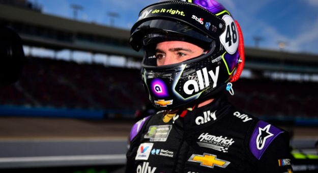 AVONDALE, ARIZONA - NOVEMBER 09: Jimmie Johnson, driver of the #48 Ally Chevrolet, stands on the grid during qualifying for the Monster Energy NASCAR Cup Series Bluegreen Vacations 500 at ISM Raceway on November 09, 2019 in Avondale, Arizona. (Photo by Jared C. Tilton/Getty Images) | Getty Images