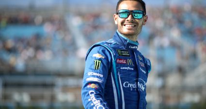 HOMESTEAD, FLORIDA - NOVEMBER 17: Kyle Larson, driver of the #42 Credit One Bank Chevrolet, stands on the grid  during the Monster Energy NASCAR Cup Series Ford EcoBoost 400 at Homestead Speedway on November 17, 2019 in Homestead, Florida. (Photo by Chris Graythen/Getty Images) | Getty Images