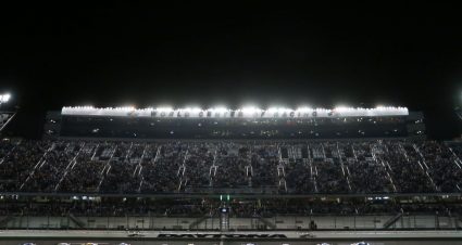 DAYTONA BEACH, FLORIDA - FEBRUARY 13: Ricky Stenhouse Jr., driver of the #47 Kroger Chevrolet, leads during the NASCAR Cup Series Bluegreen Vacations Duel 1 at Daytona International Speedway on February 13, 2020 in Daytona Beach, Florida. (Photo by Brian Lawdermilk/Getty Images) | Getty Images