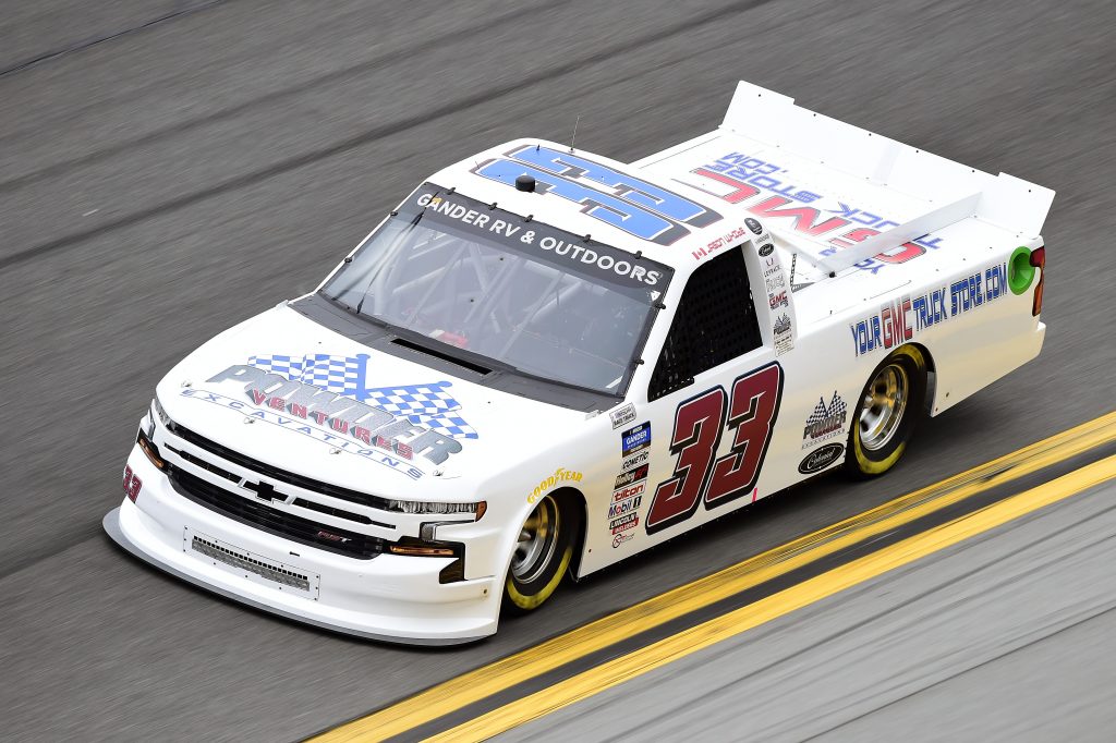 DAYTONA BEACH, FLORIDA - FEBRUARY 14: Jason White, driver of the #33 Your GMC Truck Store Chevrolet, qualifies for the NASCAR Gander RV & Outdoors Truck Series NextEra Energy 250 at Daytona International Speedway on February 14, 2020 in Daytona Beach, Florida. (Photo by Jared C. Tilton/Getty Images) | Getty Images