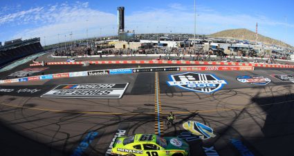 AVONDALE, ARIZONA - MARCH 07: Brandon Jones, driver of the #19 Menards/Turtle Wax Toyota, celebrates after winning during the NASCAR Xfinity Series LS Tractor 200 at Phoenix Raceway on March 07, 2020 in Avondale, Arizona. (Photo by Chris Graythen/Getty Images) | Getty Images