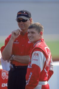 5 May 2001:  Ray Evernham owner of Evernham Motorsports stands with Driver Casey Atwood during the Pontiac Excitement 400, part of the NASCAR Winston Cup Series at the Richmond International Speedway in Richmond, Virginia.Mandatory Credit: Jon Ferrey  /Allsport