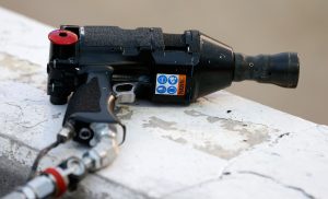 HAMPTON, GA - FEBRUARY 25: A NASCAR issued pit gun is seen sitting on pit wall during the Monster Energy NASCAR Cup Series Folds of Honor QuikTrip 500 at Atlanta Motor Speedway on February 25, 2018 in Hampton, Georgia. (Photo by Brian Lawdermilk/Getty Images) | Getty Images