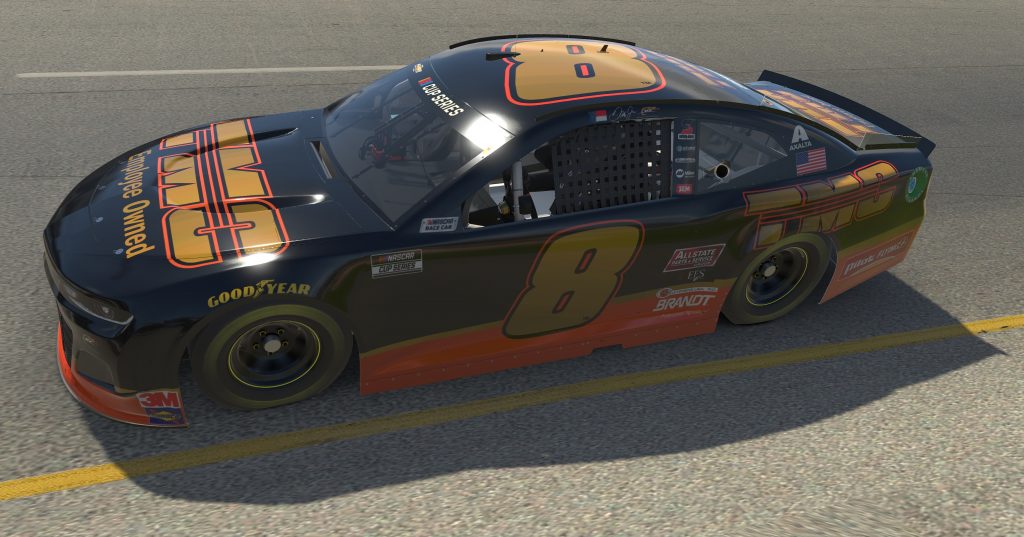 RICHMOND, VIRGINIA - APRIL 19: (EDITORIAL USE ONLY) (Editors note: This image was computer generated in-game) Dale Earnhardt Jr., driver of the #8 TMC Chevrolet, races during the eNASCAR iRacing Pro Invitational Series Toyota Owners 150at Richmond Raceway on April 19, 2020 in Richmond, Virginia. (Photo by Chris Graythen/Getty Images) | Getty Images