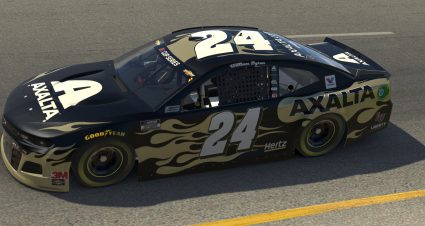 RICHMOND, VIRGINIA - APRIL 19: (EDITORIAL USE ONLY) (Editors note: This image was computer generated in-game) William Byron, driver of the #24 Axalta Chevrolet, races during the eNASCAR iRacing Pro Invitational Series Toyota Owners 150at Richmond Raceway on April 19, 2020 in Richmond, Virginia. (Photo by Chris Graythen/Getty Images) | Getty Images