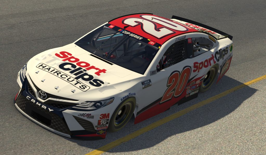 RICHMOND, VIRGINIA - APRIL 19: (EDITORIAL USE ONLY) (Editors note: This image was computer generated in-game) Erik Jones, driver of the #20 SportClips Toyota, races during the eNASCAR iRacing Pro Invitational Series Toyota Owners 150at Richmond Raceway on April 19, 2020 in Richmond, Virginia. (Photo by Chris Graythen/Getty Images) | Getty Images