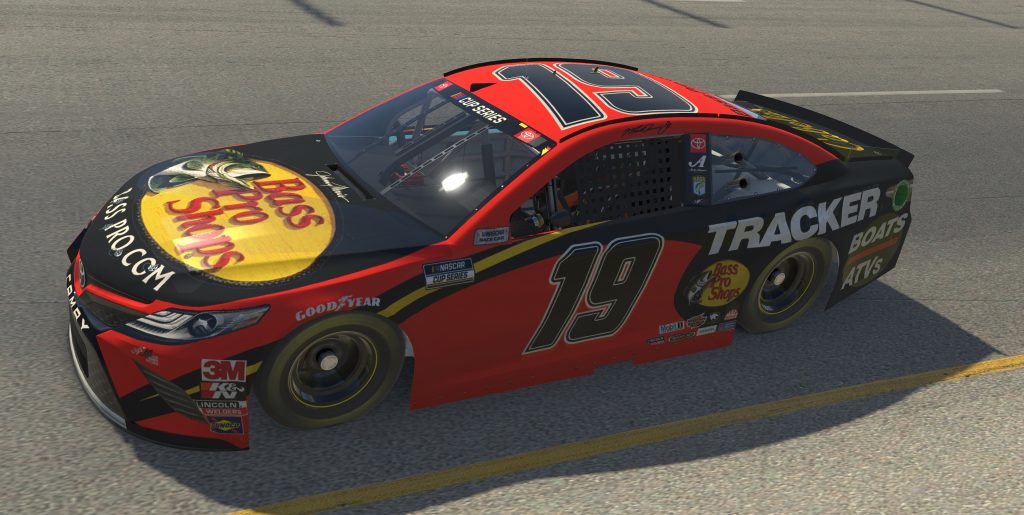 RICHMOND, VIRGINIA - APRIL 19: (EDITORIAL USE ONLY) (Editors note: This image was computer generated in-game) Bobby Labonte, driver of the #19 Bass Pro Shops/Tracker Boats Toyota, races during the eNASCAR iRacing Pro Invitational Series Toyota Owners 150at Richmond Raceway on April 19, 2020 in Richmond, Virginia. (Photo by Chris Graythen/Getty Images) | Getty Images