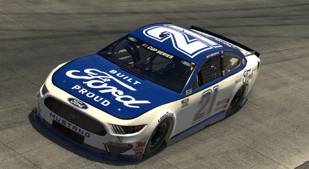 DOVER, DELAWARE - MAY 03: (EDITORIAL USE ONLY) (Editors note: This image was computer generated in-game) Matt DiBenedetto, driver of the #21 Ford, during the eNASCAR iRacing Pro Invitational Series Finish Line 150 at virtual Dover International Speedway on May 03, 2020 in Dover, Delaware. (Photo by Chris Graythen/Getty Images) | Getty Images
