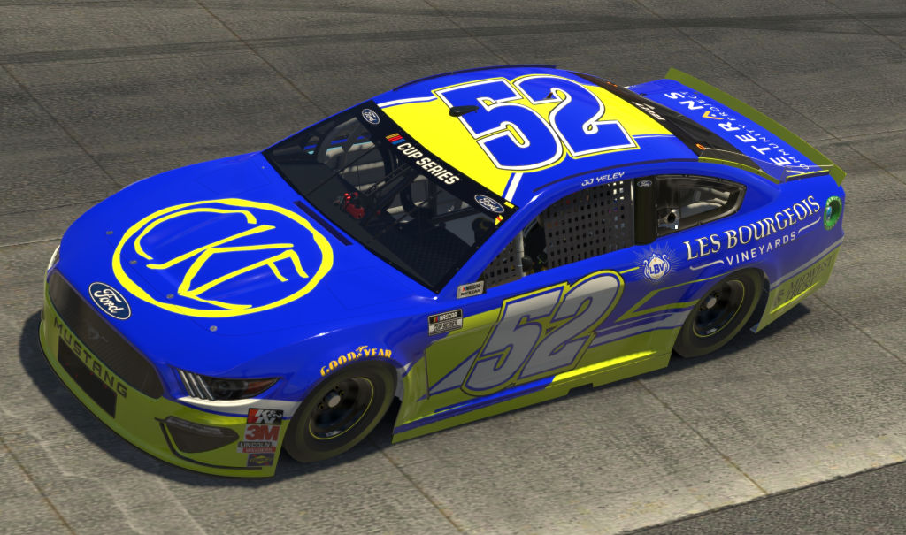 DOVER, DELAWARE - MAY 03: (EDITORIAL USE ONLY) (Editors note: This image was computer generated in-game) JJ Yeley, driver of the #52 Les Bourgeois Vineyards Ford, during the eNASCAR iRacing Pro Invitational Series Finish Line 150 at virtual Dover International Speedway on May 03, 2020 in Dover, Delaware. (Photo by Chris Graythen/Getty Images) | Getty Images