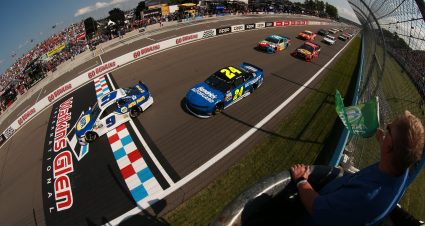 WATKINS GLEN, NEW YORK - AUGUST 04: Chase Elliott, driver of the #9 NAPA AUTO PARTS Chevrolet, takes the green flag to start the Monster Energy NASCAR Cup Series Go Bowling at The Glen at Watkins Glen International on August 04, 2019 in Watkins Glen, New York. (Photo by Sean Gardner/Getty Images) | Getty Images