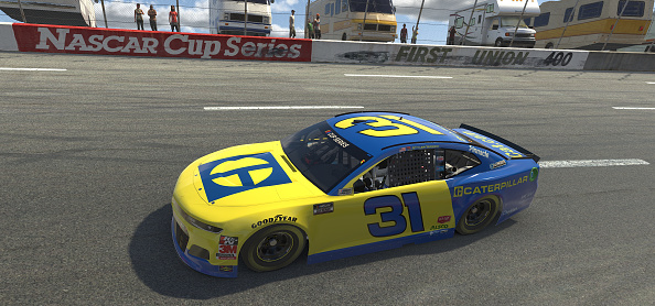 NORTH WILKESBORO, NORTH CAROLINA - MAY 09: (EDITORIAL USE ONLY) (Editors note: This image was computer generated in-game)  Tyler Reddick, driver of the #31 Caterpillar Chevrolet, during the eNASCAR iRacing Pro Invitational Series North Wilkesboro 160 at virtual North Wilkesboro Speedway on May 09, 2020 in North Wilkesboro, North Carolina. (Photo by Chris Graythen/Getty Images) | Getty Images