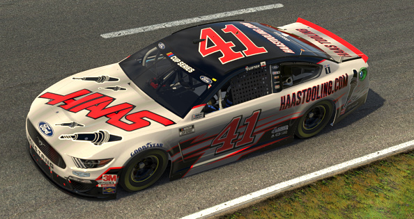 NORTH WILKESBORO, NORTH CAROLINA - MAY 09: (EDITORIAL USE ONLY) (Editors note: This image was computer generated in-game)  Cole Custer, driver of the #41 Haas Tooling Ford, races during the eNASCAR iRacing Pro Invitational Series North Wilkesboro 160 at virtual North Wilkesboro Speedway on May 09, 2020 in North Wilkesboro, North Carolina. (Photo by Chris Graythen/Getty Images) | Getty Images