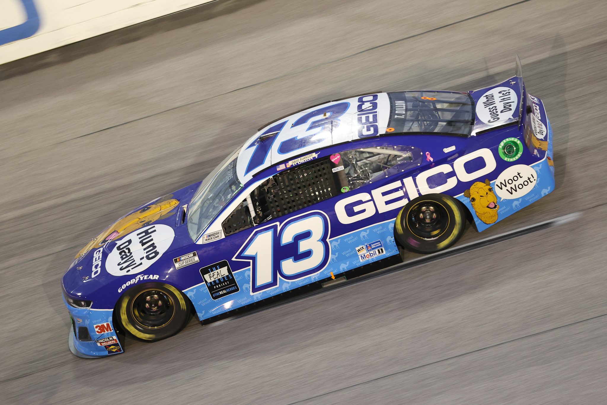 DARLINGTON, SOUTH CAROLINA - MAY 20: Ty Dillon, driver of the #13 GEICO Chevrolet, drives during the NASCAR Cup Series Toyota 500 at Darlington Raceway on May 20, 2020 in Darlington, South Carolina. (Photo by Chris Graythen/Getty Images) | Getty Images