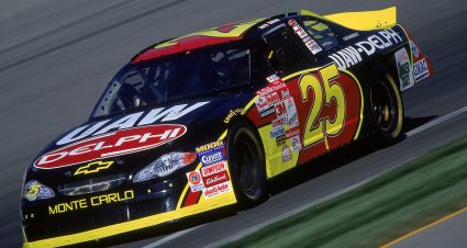 5 Aug 2001:  Jerry Nadeau #25 who drives the Chevy Monte Carlo for Hendricks Motorsports in action during the Brickyard 400, part of the NASCAR Winston Cup Series at the Indianapolis Motor Speedway in Indianapolis, Indiana.Mandatory Credit: Robert Leberge  /Allsport