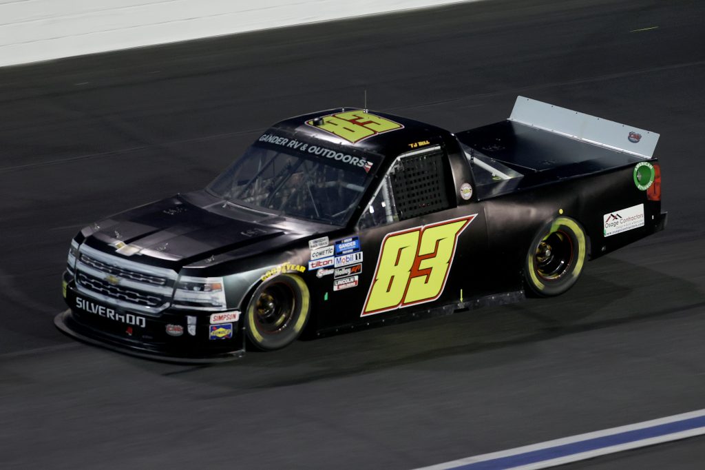 CONCORD, NORTH CAROLINA - MAY 26: TJ Bell, driver of the #83 CMI Motorsports Chevrolet, drives during the NASCAR Gander Outdoors Trucks Series North Carolina Education Lottery 200 at Charlotte Motor Speedway on May 26, 2020 in Concord, North Carolina. (Photo by Chris Graythen/Getty Images) | Getty Images