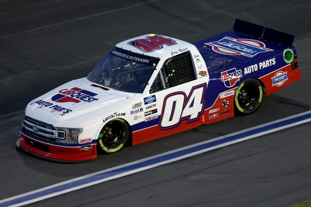 CONCORD, NORTH CAROLINA - MAY 26: Cory Roper, driver of the #04 CarQuest Auto Parts Ford, drives during the NASCAR Gander Outdoors Trucks Series North Carolina Education Lottery 200 at Charlotte Motor Speedway on May 26, 2020 in Concord, North Carolina. (Photo by Chris Graythen/Getty Images) | Getty Images