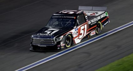 CONCORD, NORTH CAROLINA - MAY 26: Kyle Busch, driver of the #51 Cessna Toyota, drives during the NASCAR Gander Outdoors Trucks Series North Carolina Education Lottery 200 at Charlotte Motor Speedway on May 26, 2020 in Concord, North Carolina. (Photo by Chris Graythen/Getty Images) | Getty Images