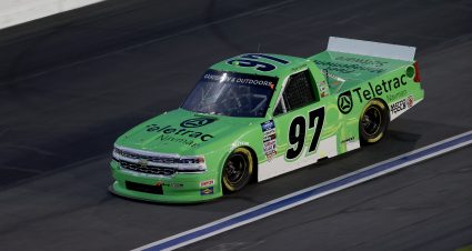 CONCORD, NORTH CAROLINA - MAY 26: Jesse Little, driver of the #97 Teletrac Navman Chevrolet, drives during the NASCAR Gander Outdoors Trucks Series North Carolina Education Lottery 200 at Charlotte Motor Speedway on May 26, 2020 in Concord, North Carolina. (Photo by Chris Graythen/Getty Images) | Getty Images