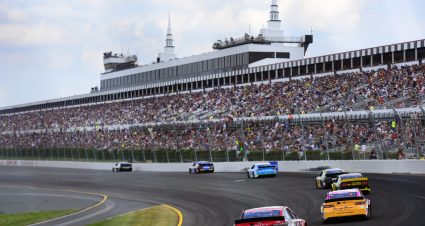 LONG POND, PENNSYLVANIA - JULY 28: A general view of racing during the Monster Energy NASCAR Cup Series Gander RV 400 at Pocono Raceway on July 28, 2019 in Long Pond, Pennsylvania. (Photo by Jared C. Tilton/Getty Images) | Getty Images