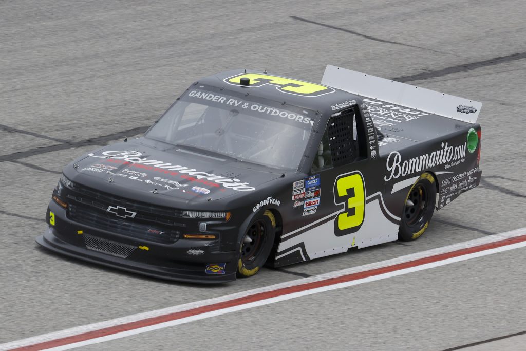 HAMPTON, GEORGIA - JUNE 06: Jordan Anderson, driver of the #3 Bommarito Automotive Group Chevrolet, drives during the NASCAR Gander Outdoors Truck Series Vet Tix Camping World 200 at Atlanta Motor Speedway on June 06, 2020 in Hampton, Georgia. (Photo by Chris Graythen/Getty Images) | Getty Images