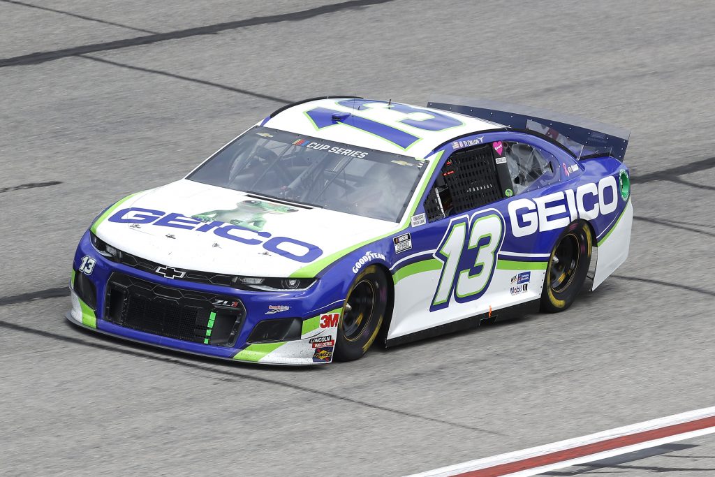 HAMPTON, GEORGIA - JUNE 07: Ty Dillon, driver of the #13 GEICO Chevrolet, drives during the NASCAR Cup Series Folds of Honor QuikTrip 500 at Atlanta Motor Speedway on June 07, 2020 in Hampton, Georgia. (Photo by Chris Graythen/Getty Images) | Getty Images
