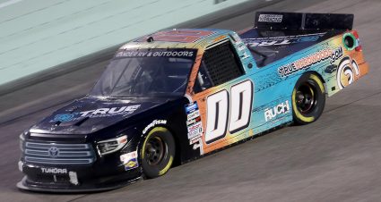 HOMESTEAD, FLORIDA - JUNE 13: Angela Ruch, driver of the #00 TrueHardwoods.com Toyota, races during the NASCAR Gander RV & Outdoors Truck Series Baptist Health 200 at Homestead-Miami Speedway on June 13, 2020 in Homestead, Florida. (Photo by Chris Graythen/Getty Images) | Getty Images