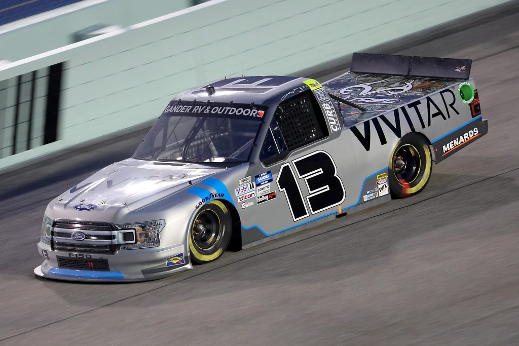 HOMESTEAD, FLORIDA - JUNE 13: Johnny Sauter, driver of the #13 Vivitar Ford, races during the NASCAR Gander RV & Outdoors Truck Series Baptist Health 200 at Homestead-Miami Speedway on June 13, 2020 in Homestead, Florida. (Photo by Chris Graythen/Getty Images) | Getty Images