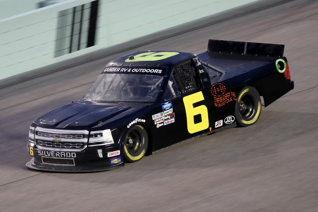 HOMESTEAD, FLORIDA - JUNE 13: Norm Benning, driver of the #6 H & H Transport Chevrolet, races during the NASCAR Gander RV & Outdoors Truck Series Baptist Health 200 at Homestead-Miami Speedway on June 13, 2020 in Homestead, Florida. (Photo by Chris Graythen/Getty Images) | Getty Images
