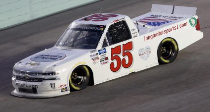 HOMESTEAD, FLORIDA - JUNE 13: Dawson Cram, driver of the #55 Long Motorsports Chevrolet, races during the NASCAR Gander RV & Outdoors Truck Series Baptist Health 200 at Homestead-Miami Speedway on June 13, 2020 in Homestead, Florida. (Photo by Chris Graythen/Getty Images) | Getty Images