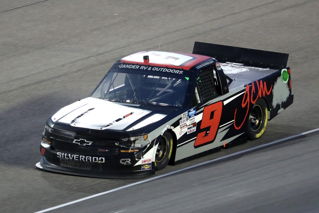HOMESTEAD, FLORIDA - JUNE 13: Codie Rohrbaugh, driver of the #9 Grant County Mulch Chevrolet, races during the NASCAR Gander RV & Outdoors Truck Series Baptist Health 200 at Homestead-Miami Speedway on June 13, 2020 in Homestead, Florida. (Photo by Chris Graythen/Getty Images) | Getty Images