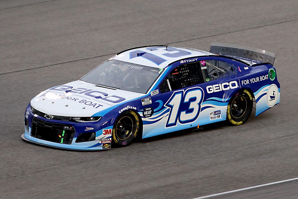 HOMESTEAD, FLORIDA - JUNE 14: Ty Dillon, driver of the #13 GEICO For Your Boat Chevrolet, races during the NASCAR Cup Series Dixie Vodka 400 at Homestead-Miami Speedway on June 14, 2020 in Homestead, Florida. (Photo by Chris Graythen/Getty Images) | Getty Images